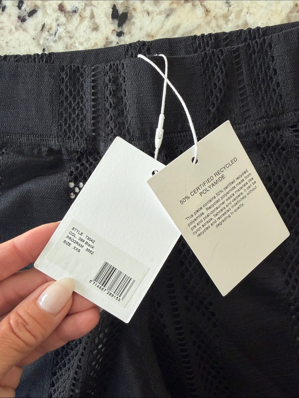 NWT GANNI Jersey and Mesh Stirrup Pants Leggings Size XXS (fits XS or S) - Picture 9 of 10